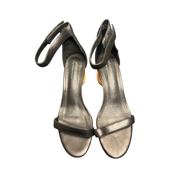 Jeffrey Campbell Black Open Toe‎ Orla Woven Wicker Block Heeled Sandals Size 10 - Picture 2 of 9